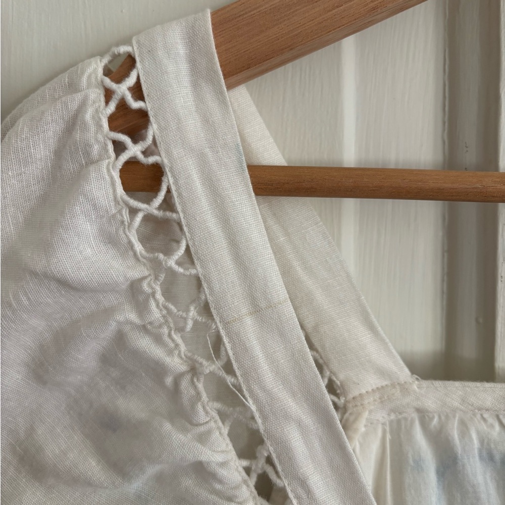 FARM Rio White Embroidered Mini Dress with Blue, Pink & Gold Accents - Picture 6 of 13